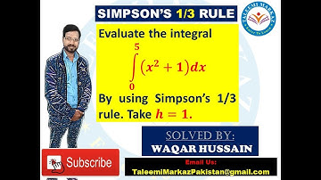 MTH603 Simpson s  Rule example solution by taleemi markaz 4