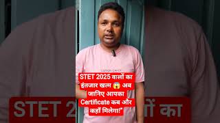STET 2025 वालों का इंतजार खत्म 😱 अब जानिए आपका Certificate कब और कहाँ मिलेगा!”