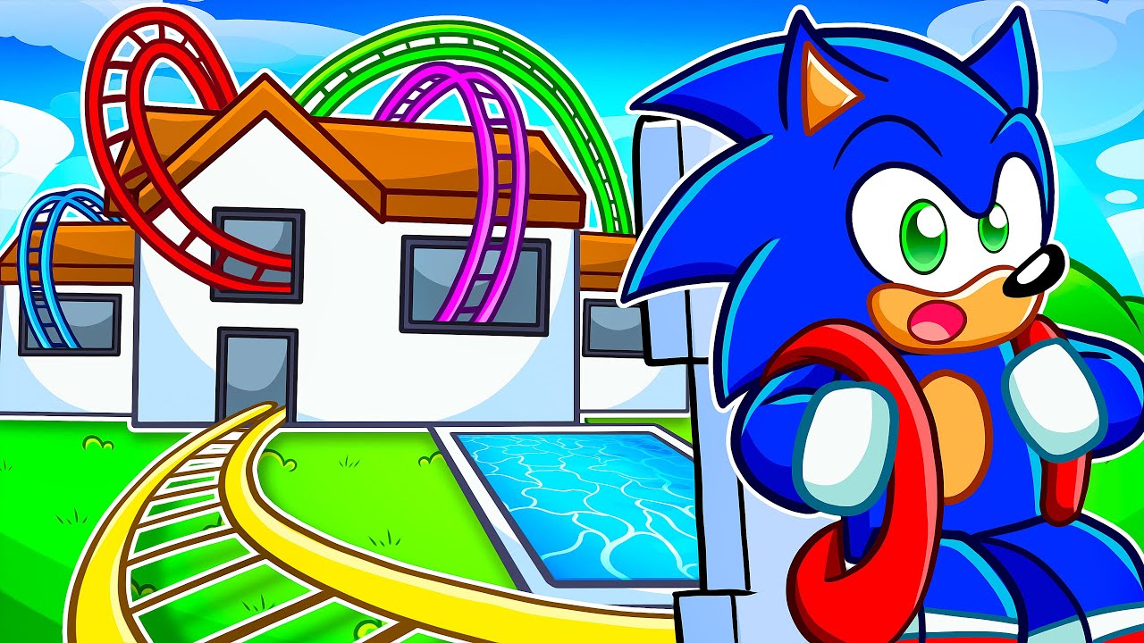 I Built a Secret THEME PARK In My House! (Roblox)