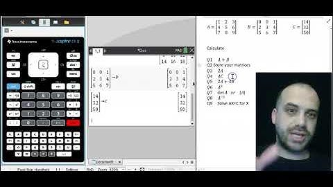 Matrix Calculations on the TI Nspire
