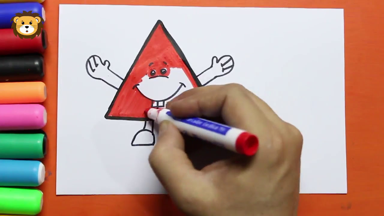 Como Dibujar Figuras Geométricas Triángulo- Dibujos para niños - Draw and  Coloring Book for Kids - thptnganamst.edu.vn