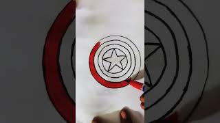 captain America shield #trending #drawing #art #draw #artist #youtubeshorts #shorts #easy