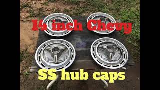 FOR SALE 14 inch Chevy hub caps 2 styles