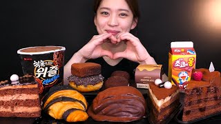 🍫Chocolate dessert Top 10🏆 [Chocolate cake, doughnut, pudding, croissant, pastry, brownie] Mukbang🥰