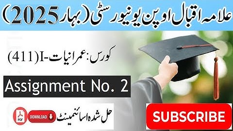 AIOU Code 411 Solved Assignment No. 2 Spring 2025 || Subject: Sociology – I || Level: B.Com/ BA