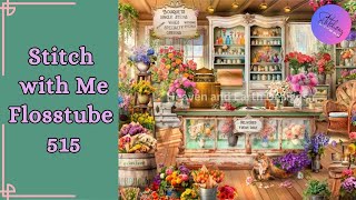 Stitch with me [HAED All Seasons Flower Shop] Flosstube #515 | Close Up  Stitching STITCHERY LOVERS