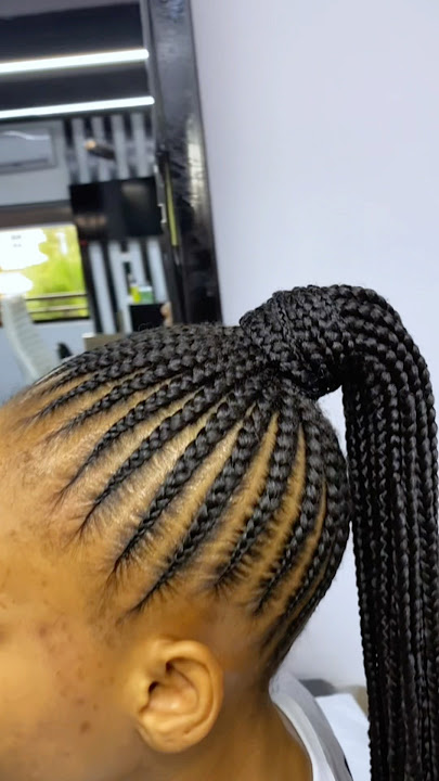 Braided up ☺️ #braids #protectivestyles #braidedupdo