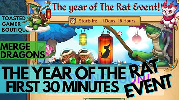 Merge Dragons The Year Of The Rat Event • First 30 Minutes ☆☆☆