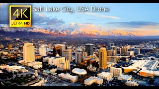 Salt Lake City, Utah, USA in 4K UHD Drone Video