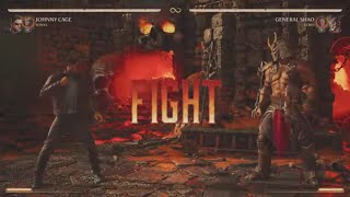 Mortal Kombat 1 MK2 Movie Johnny Cage VS MK2 Movie General Shao 1 VS 1 Fight