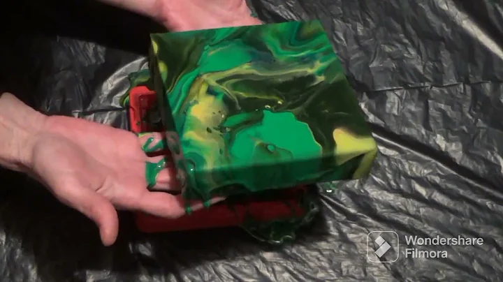 #96 Acrylic St Patty Open Cup Pour w Clover Stenci...