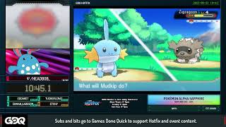 Alpha Sapphire Any% in 3:02:57 (Live from GDQ Hotfix)