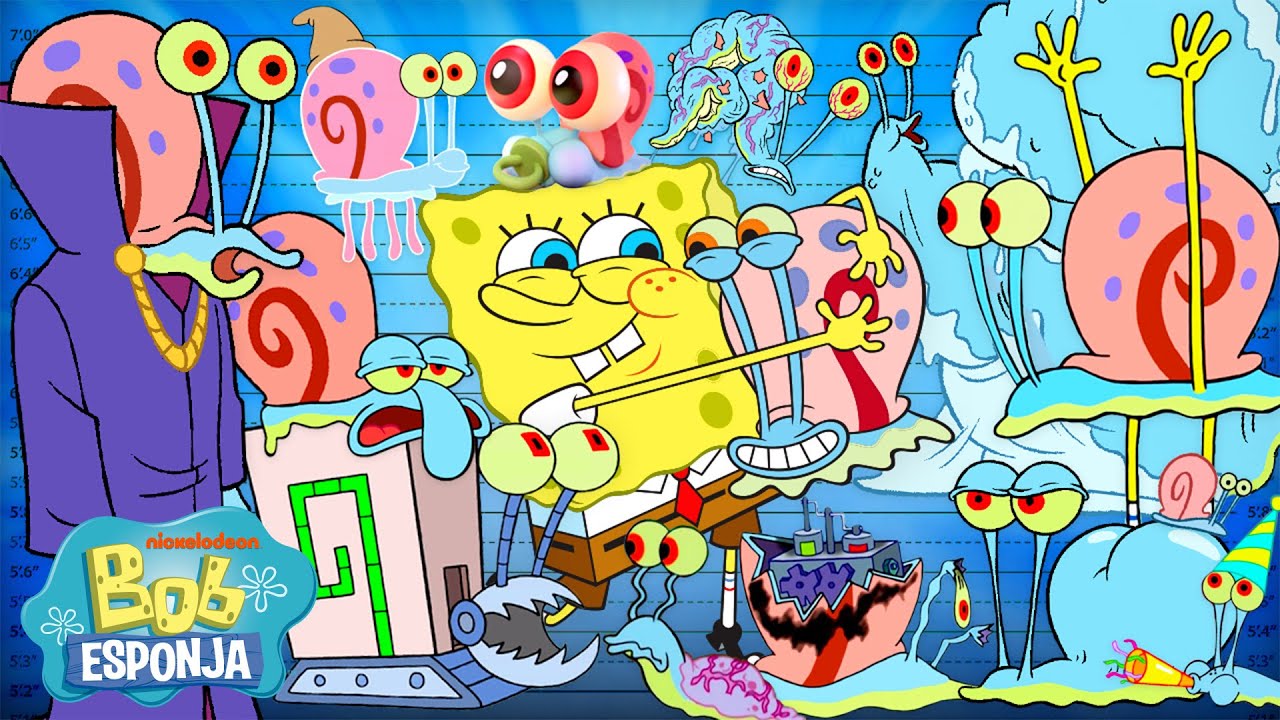 Bob Esponja | ¡Gary clasificado por tamaño! 📏 | Bob Esponja en Español