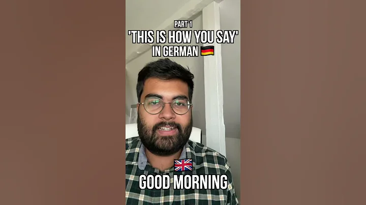 “This is how you say” in German 🇩🇪 with my wife #1 | Good Morning