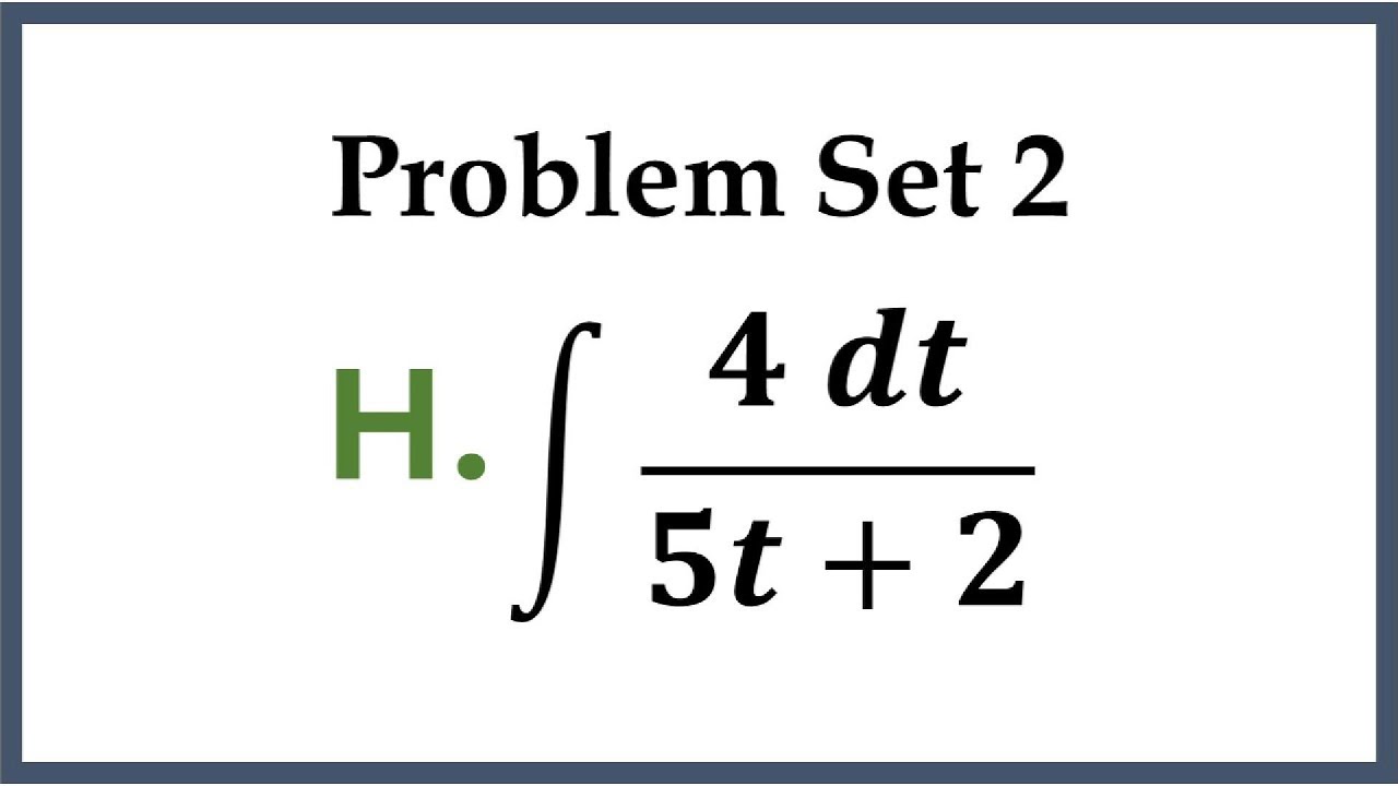 Integral Calculus: Solving Problem Set 2H #calculus #basiccal # ...