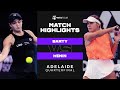 Ashleigh Barty vs. Sofia Kenin | 2022 Adelaide 500 Quarterfinal | WTA Match Highlights