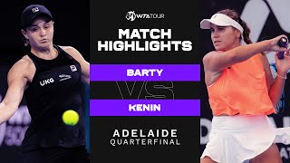 Ashleigh Barty vs. Sofia Kenin | 2022 Adelaide 500 Quarterfinal | WTA Match Highlights