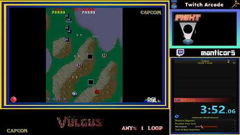Vulgus, Capcom Arcade-1984. Any% 1 Loop: 8:59