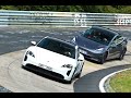 NURBURGRING TESLA MODEL 3  VS PORSCHE TAYCAN!!!!