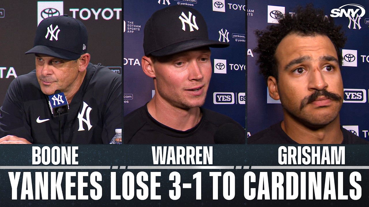 Aaron Boone, Will Warren and Trent Grisham on Yankees' 3-1 loss to Cardinals