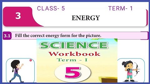 Energy, Class- 5, Science Workbook answers term1