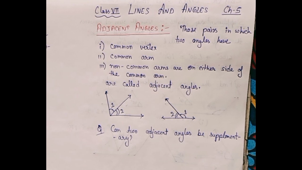 lecture 3 lines & angles class 7th maths - YouTube