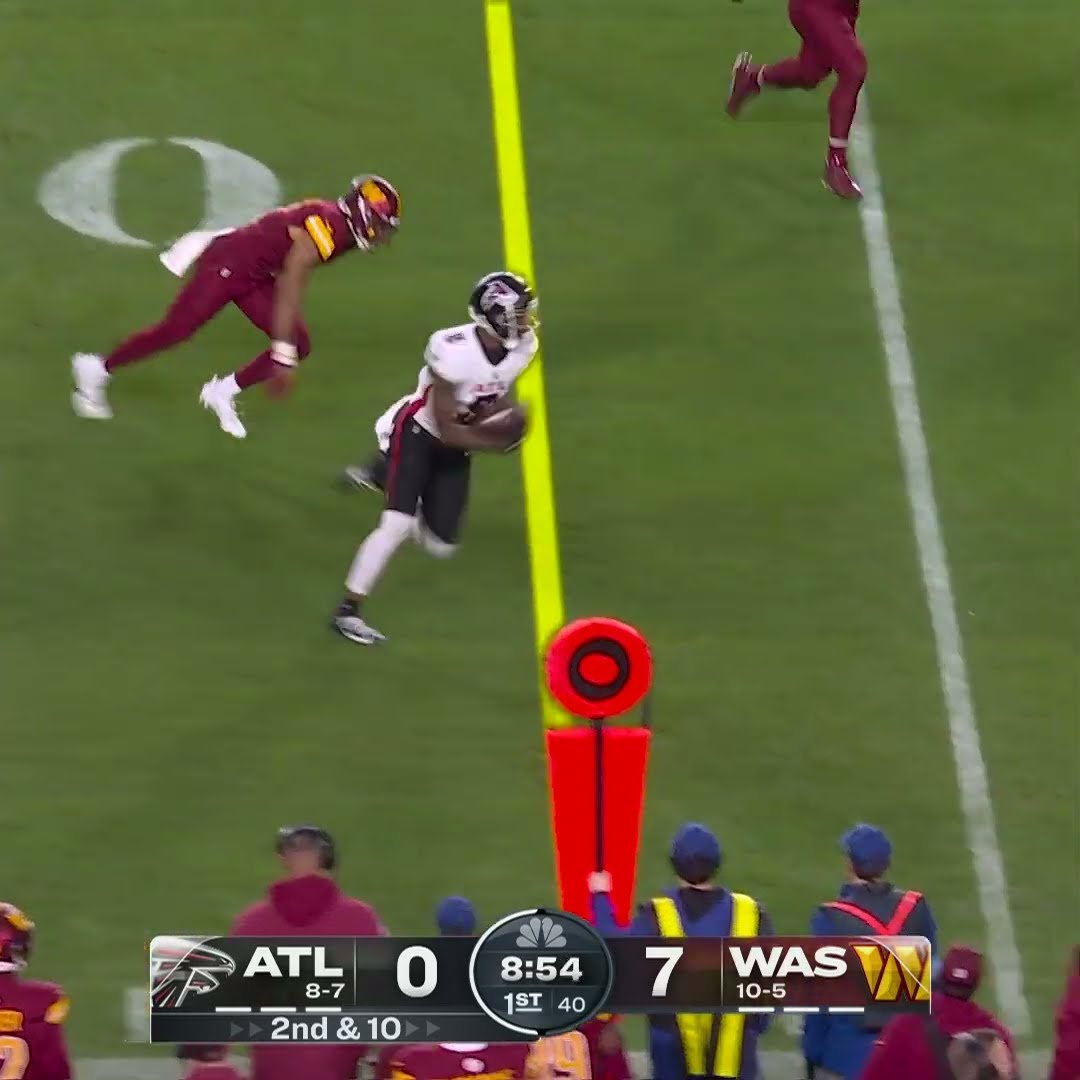 Kyle Pitts catches for a 23-yard Gain vs. Washington Commanders