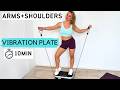 عضلات ذراعين مشدودة ومحددة تمرين لمدة 10 دقائق باستخدام لوحة الاهتزاز عضلات الذراعين الأمامية