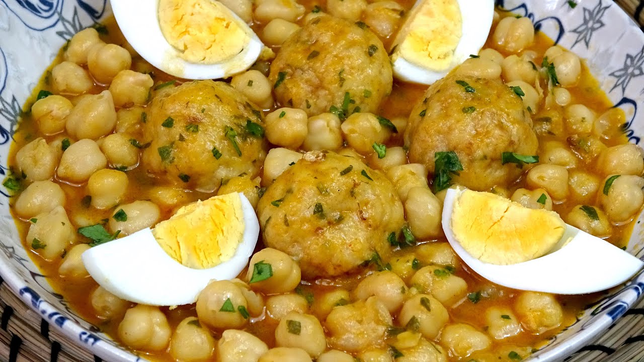 GUISO DE GARBANZOS CON ALBONDIGAS DE BACALAO, Receta en 30 MINUTOS! 😋 CHICKPEA STEW