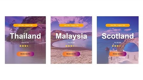 Responsive CSS Travel Cards Using HTML & CSS Part 1 | Flexbox Tutorial