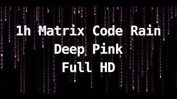 1h Matrix Code Rain | Digital Rain Animation | Screensaver  | Deep Pink | Full HD