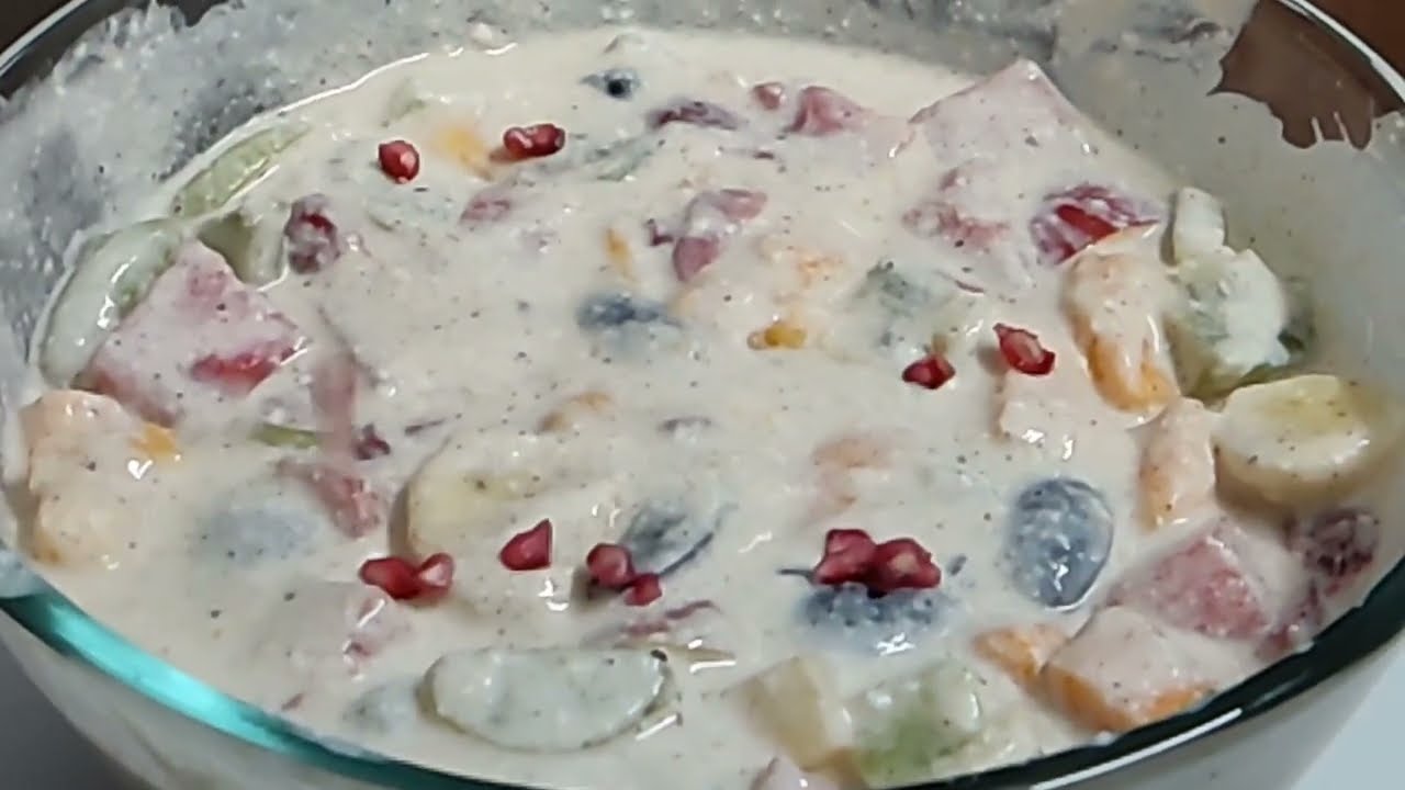 Yoghurt Fruits Salad Fruit Dahi Custard Recipe Best Breakfast for
