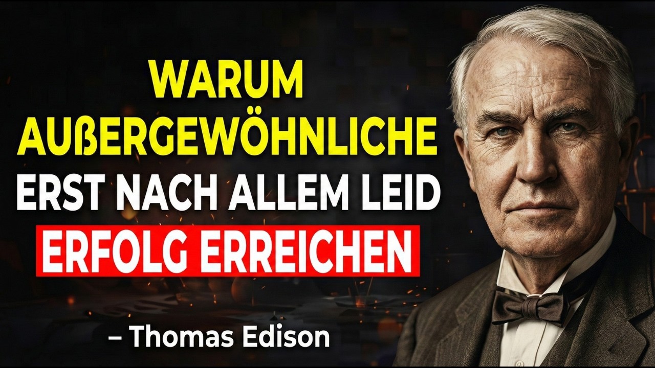 Warum außergewöhnliche Geister erst nach allem Leid Erfolg erreichen — Thomas Edison