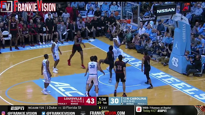 North Carolina vs Louisville | Full Game Highlight | 1.12.19