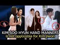 Kim soo hyun and his hand placements on kim jiwon his manner hands is not applicable for kim jiwon