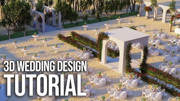 Wedding 3D Walkthrough Tutorial | Full Making Of Elegant 3D Design