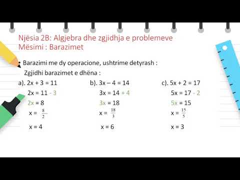 Video: Si Të Zgjidhim Problemet E Klasës Së 7-të Në Algjebër