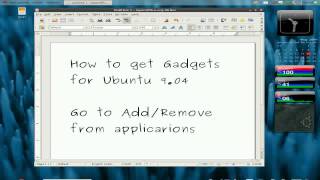 How to add gadgets on Ubuntu