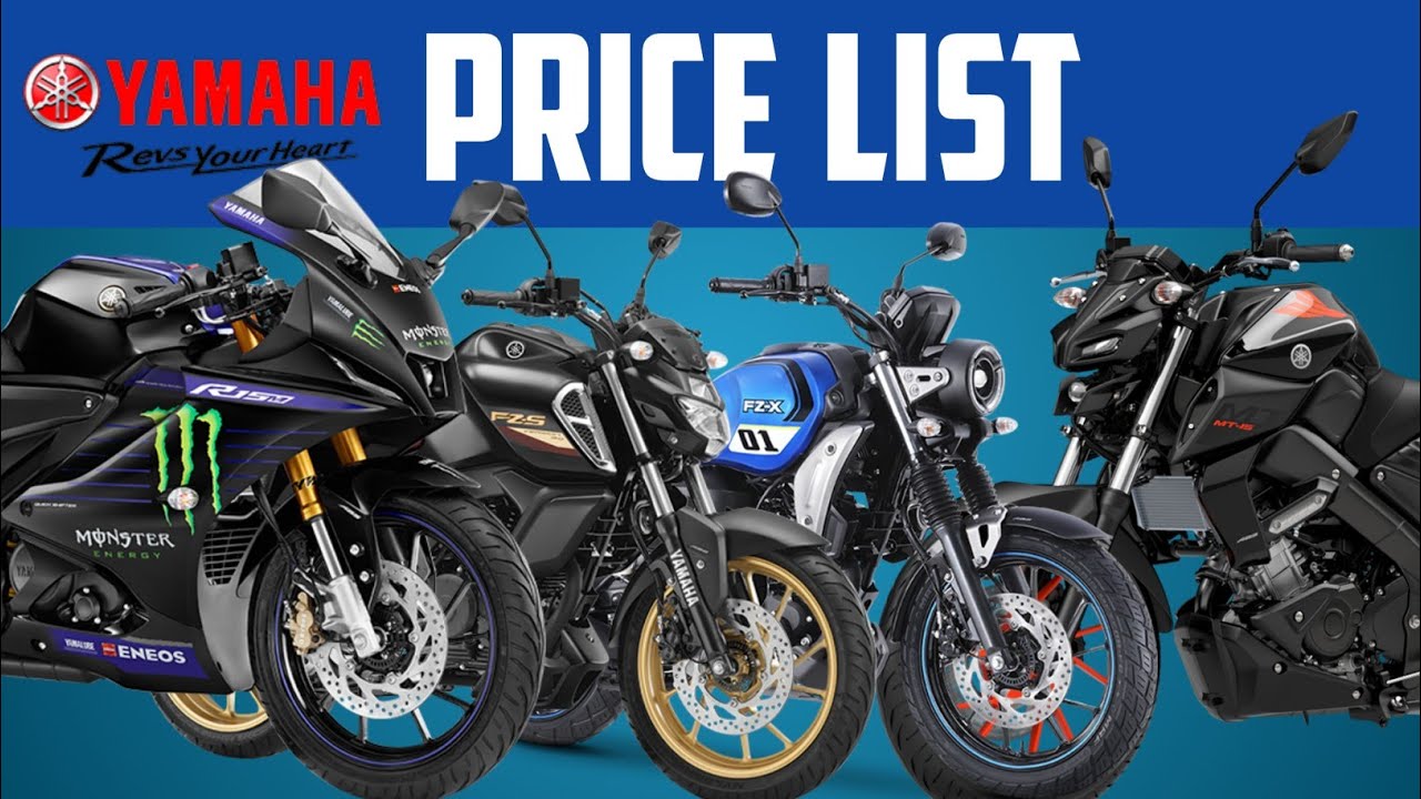 All Yamaha Bikes 2022 Latest Price List 🔥 Ft. Yamaha FZ-S Deluxe, Yamaha MT-15 & Yamaha R15 V4