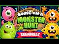 Going On A Monster Hunt - Freeze Dance - PE For Kids - Brain Breaks - Adventure