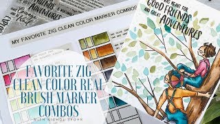 Favorite Zig Clean Color Real Brush Marker Color Combinations