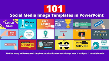101 Social Media Image Templates in PowerPoint