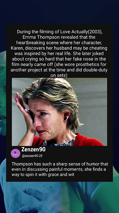 During the filming of Love Actually(2003), Emma Thompson revealed that the heartbreaking scene