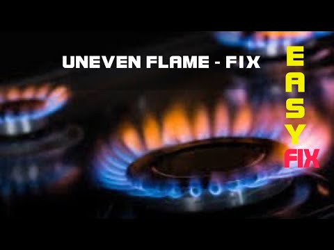 Gas Stove Burner - Uneven Flame - Quick Fix