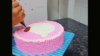 Vanilla Hello Kitty cake ভ্যানিলা এলো কেটে কেক#subscriber #birthdaycake