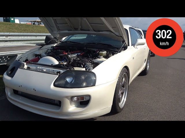 1239HP Toyota Supra HUGE TURBO! on AUTOBAHN (NO SPEED LIMIT) by