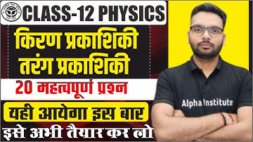 Class 12 Physics किरण प्रकाशिकी, तरंग प्रकाशिकी Important Question| UP Board Physics Chapter 9 Imp Q