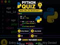 99% of Beginners Get This Python Quiz Wrong! 😱🐍 #Shorts