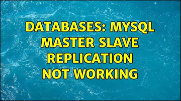 Databases: MySQL master slave replication not working