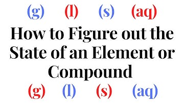 HOW TO FIGURE OUT THE STATE OF AN ELEMENT OR COMPOUND | EASY